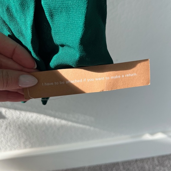 Reformation Emersyn Dress in Emerald Green, New without Tags - Picture 8 of 9